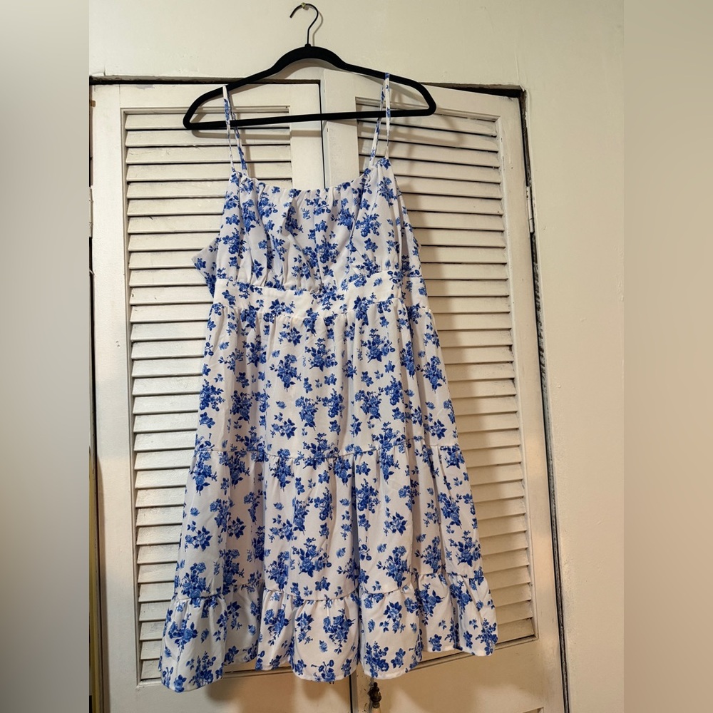 SHEIN Blue Floral Dress